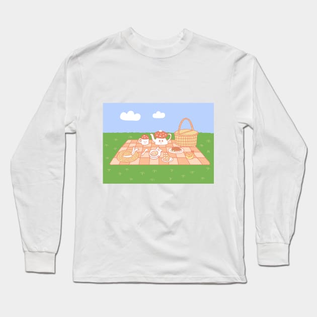 Picnic Long Sleeve T-Shirt by zelayaworks